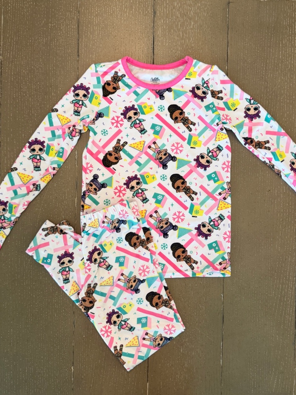 Cuddl Duds x LOL Surprise Girls’ • 2-Piece Matching LOL Dolls PJ Set • Size (S)